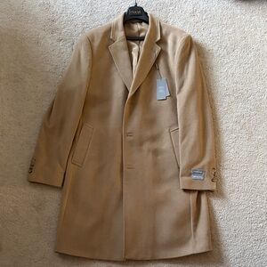 NWT Michael Kors Camel Wool Overcoat - Macy's